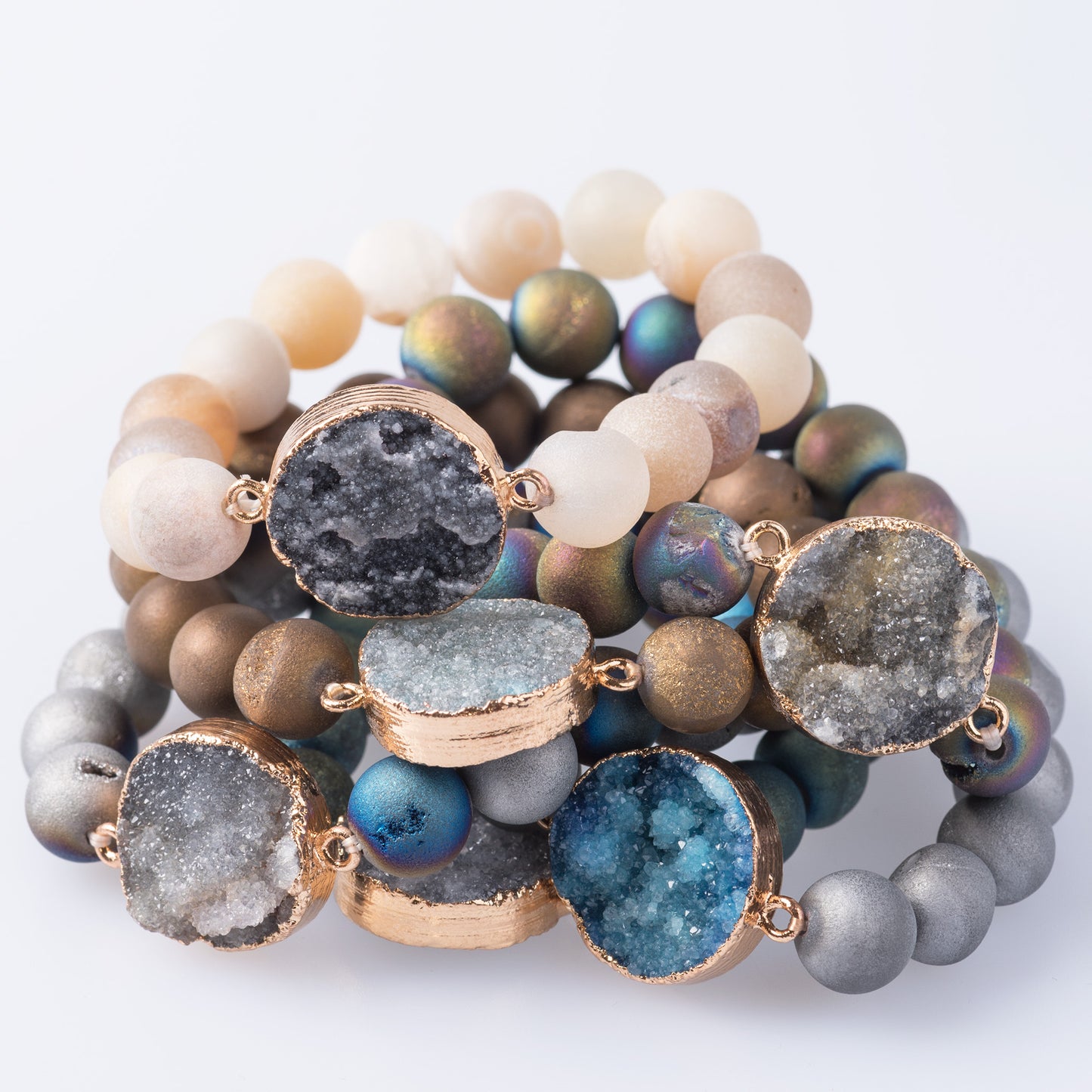 Heavenly Druzy Gemstones Bracelet