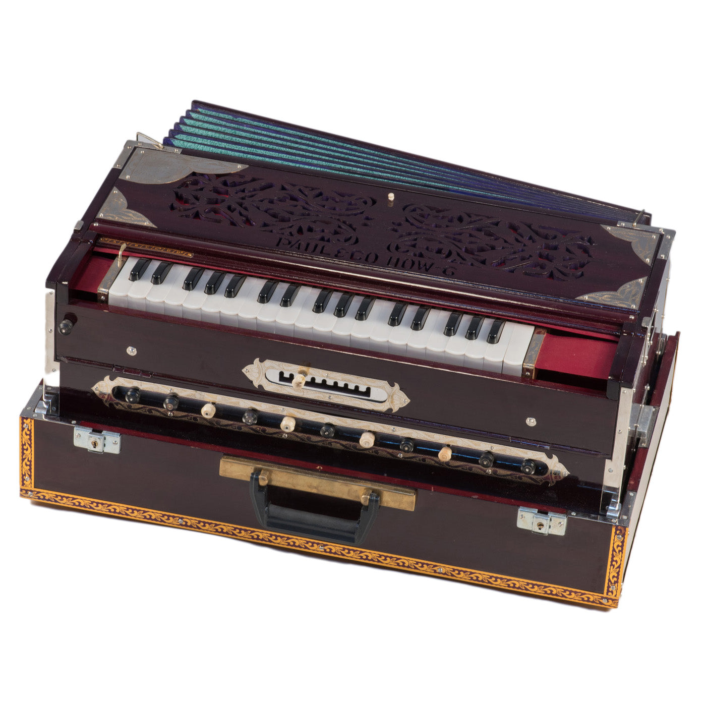 Paul & Co. Harmonium, 3 Reeds, 9 Scale Changer, Teak Wood