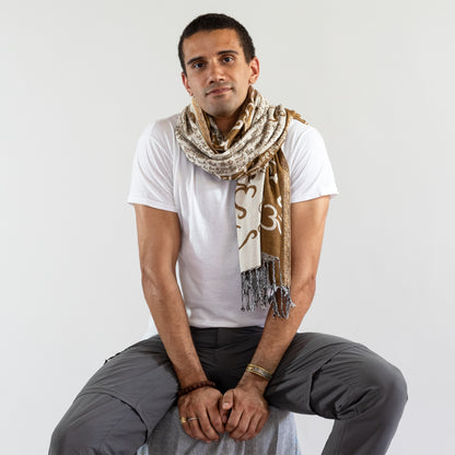 Om Gayatri Mantra Reversible Shawl