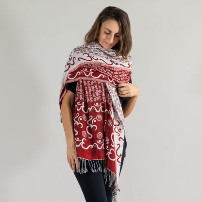 Om Gayatri Mantra Reversible Shawl