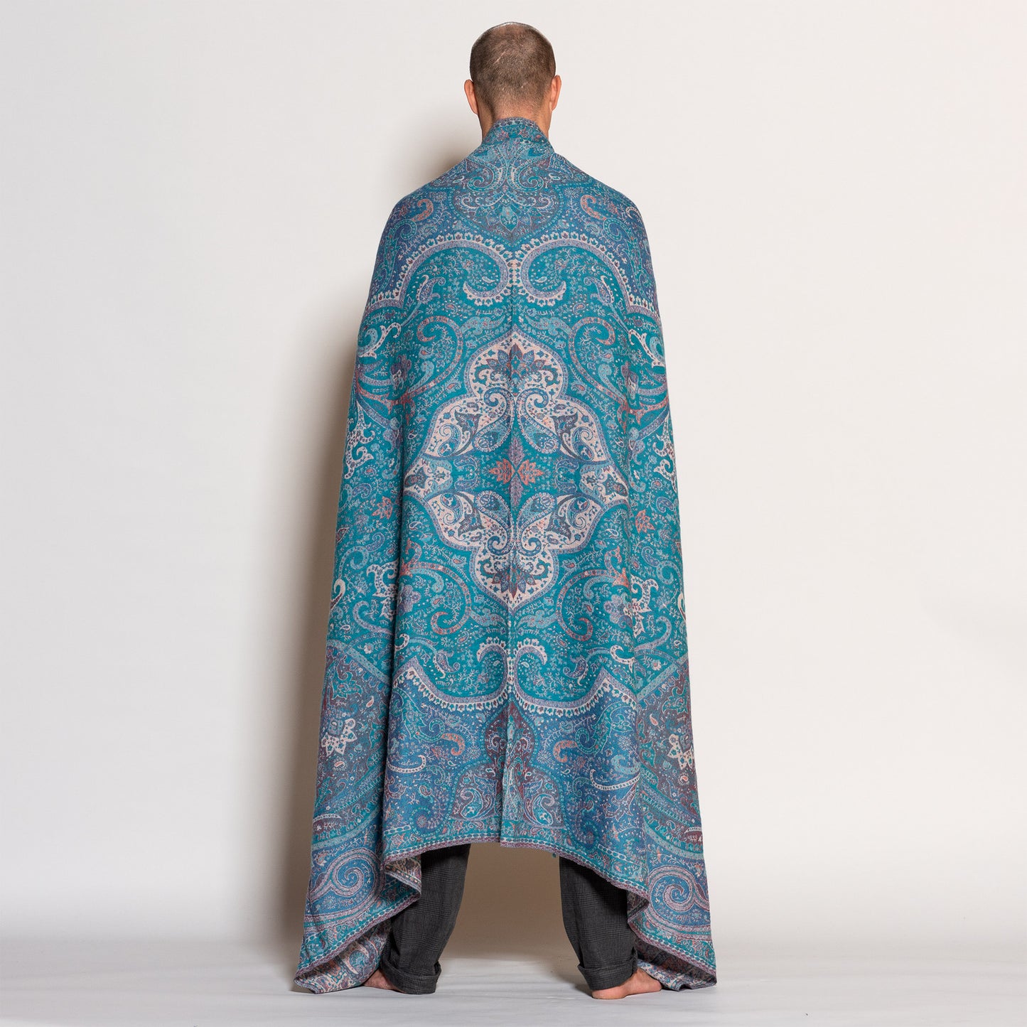 Jamawar Wool Reversible Shawl - Blanket