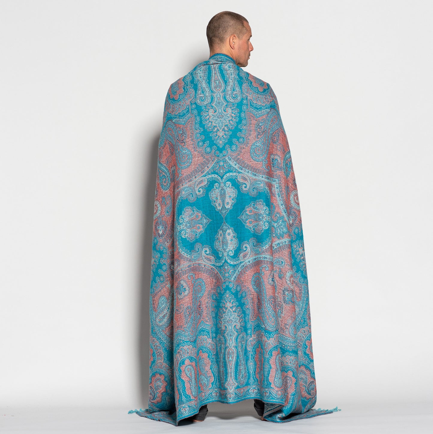 Jamawar Wool Reversible Shawl - Blanket