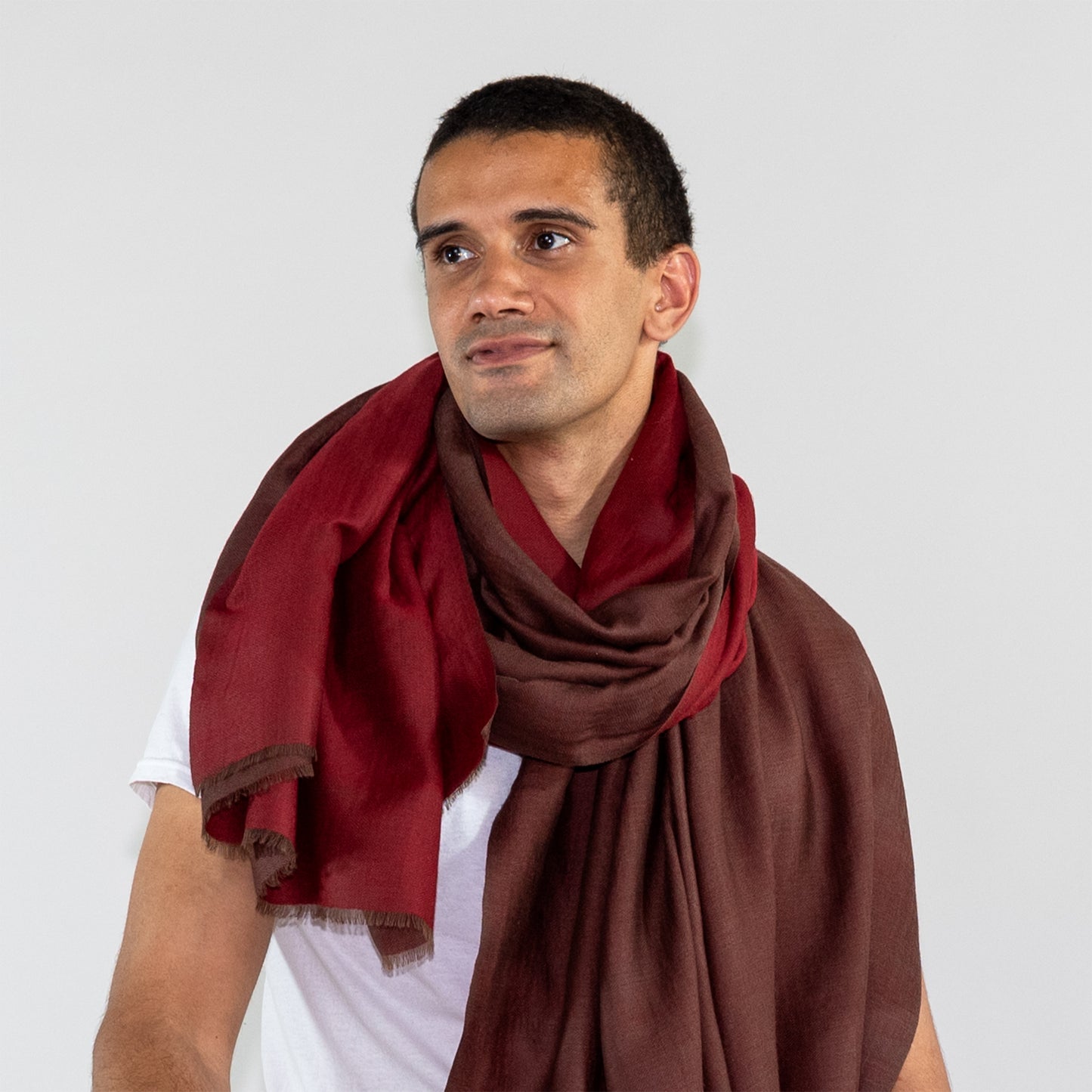 Reversible Double-Shade Soft-Wool Shawl