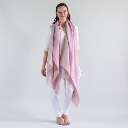 Reversible Double-Shade Soft-Wool Shawl