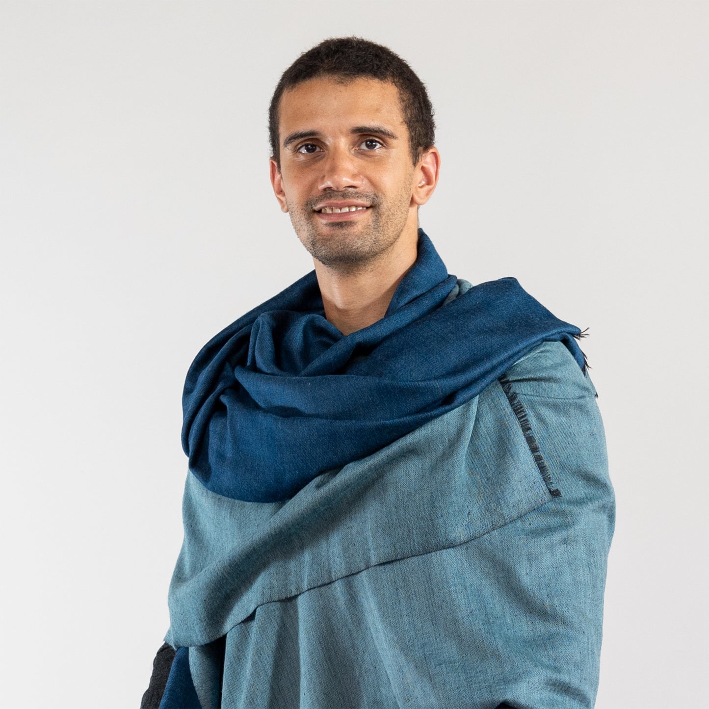 Reversible Double-Shade Soft-Wool Shawl