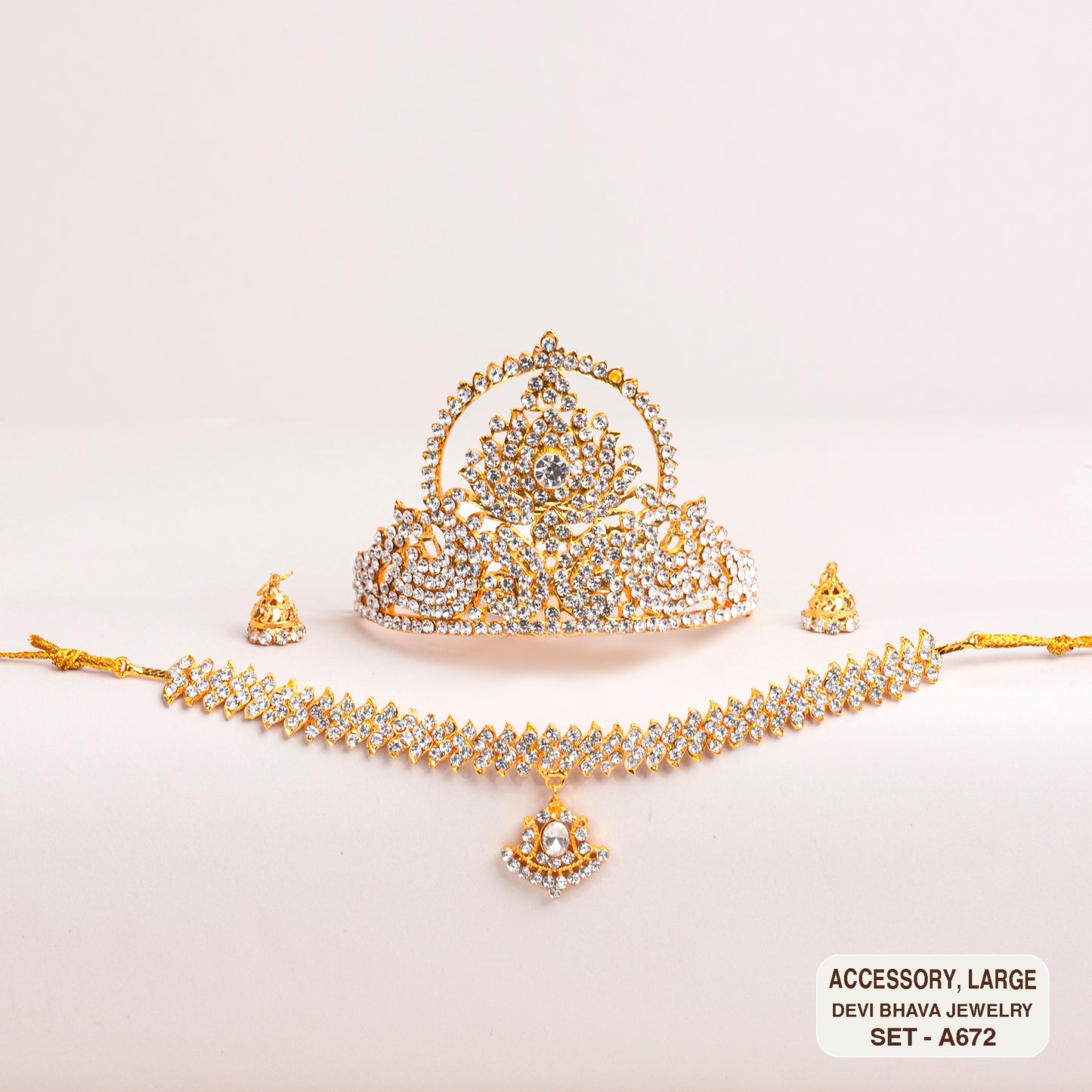 Devi Bhava Fancy Jewelry Set for Large Amma Doll