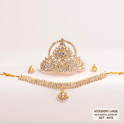 Devi Bhava Fancy Jewelry Set for Large Amma Doll