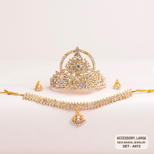 Devi Bhava Fancy Jewelry Set for Large Amma Doll