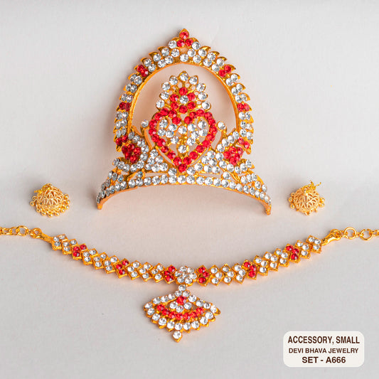 Devi Bhava Fancy Jewelry Set for Small Amma Doll