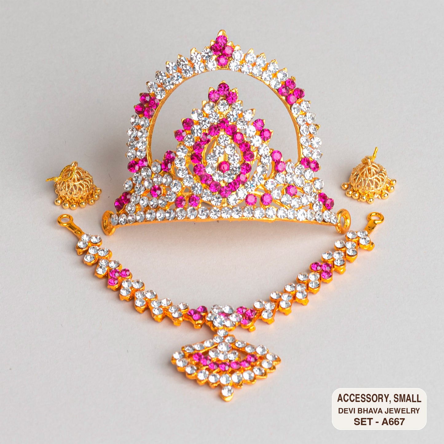 Devi Bhava Fancy Jewelry Set for Small Amma Doll