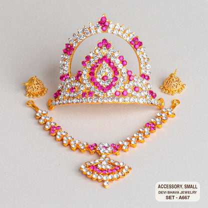 Devi Bhava Fancy Jewelry Set for Small Amma Doll