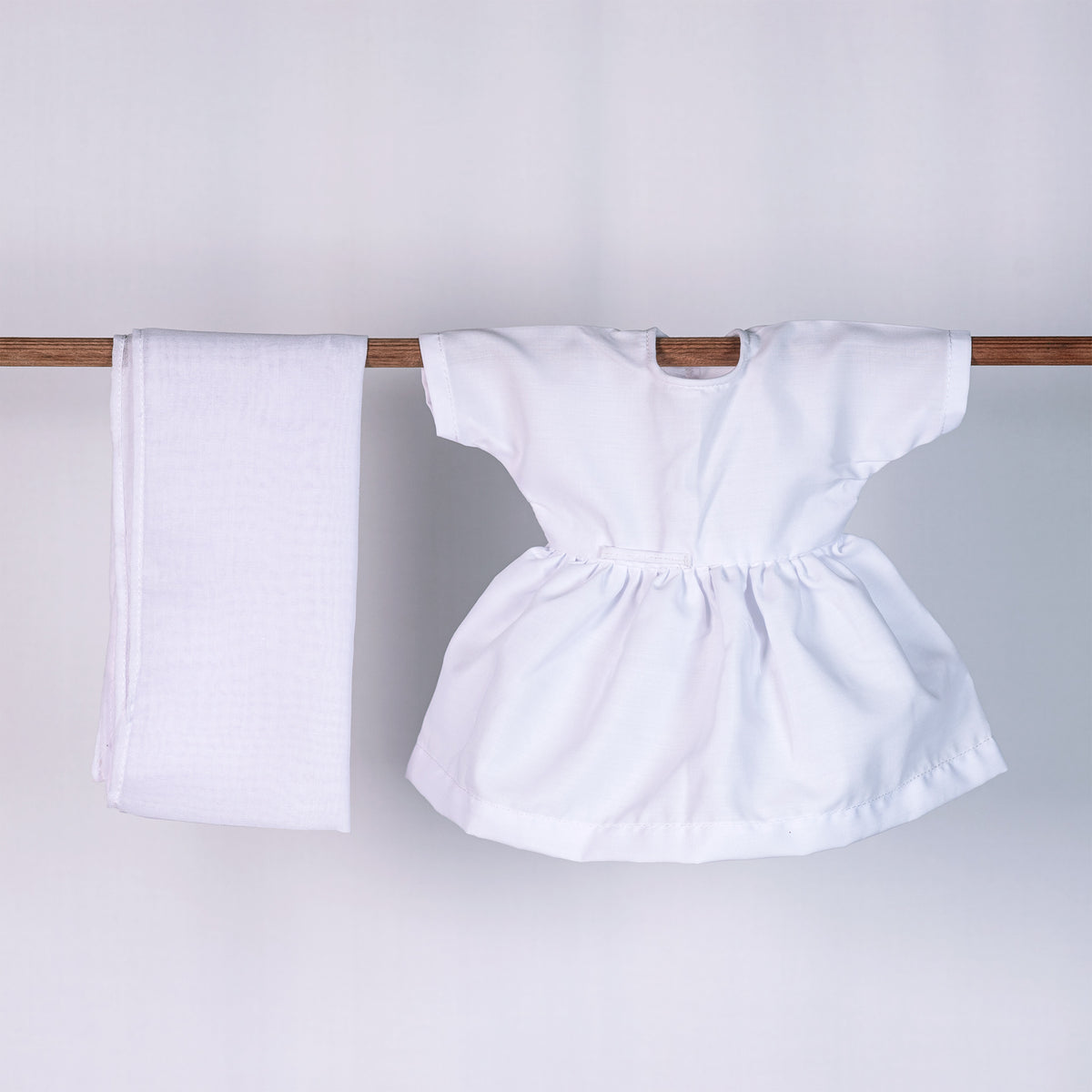 White Sari Set for Large Amma Dolls