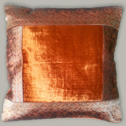 Cushion Cover (Brocade Border) — Royal Rajasthani Collection