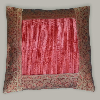 Cushion Cover (Brocade Border) — Royal Rajasthani Collection