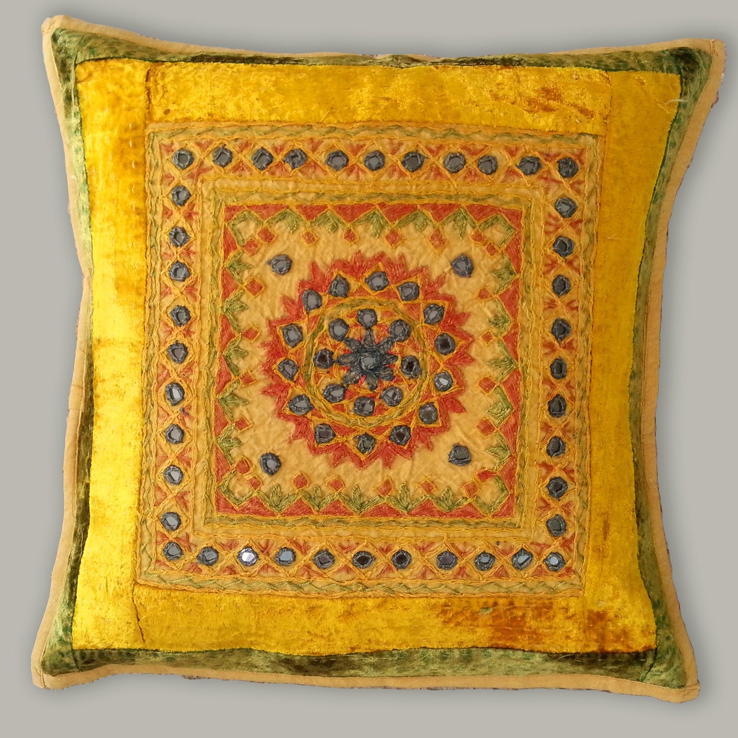 Cushion Cover (Mirrored Embroidery) — Royal Rajasthani Collection