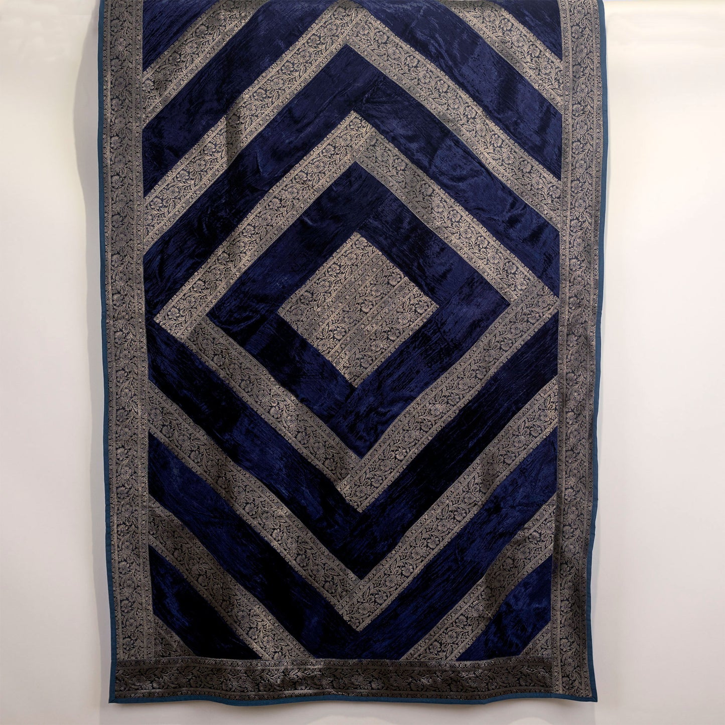 Velvet Throw (Brocade Border) — Royal Rajasthani Collection