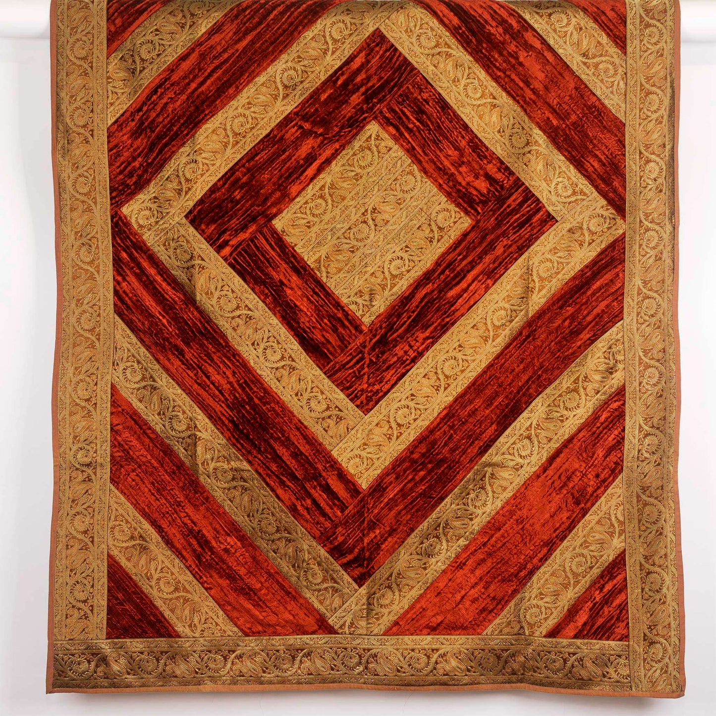 Velvet Throw (Brocade Border) — Royal Rajasthani Collection