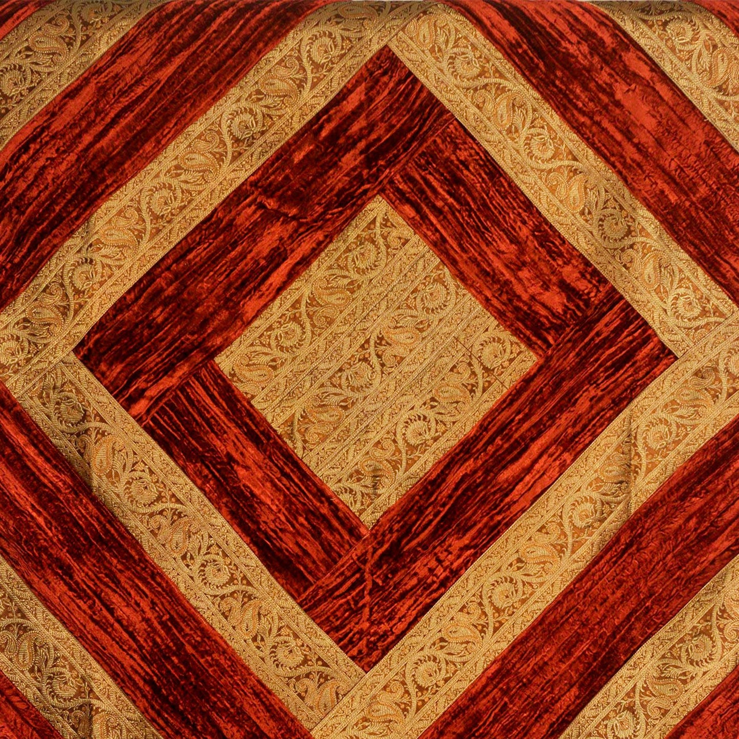 Velvet Throw (Brocade Border) — Royal Rajasthani Collection