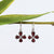 Sterling Silver Clover Gemstone Earrings