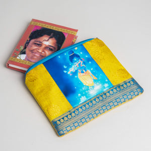 Flute Krishna – Yellow-Turquoise