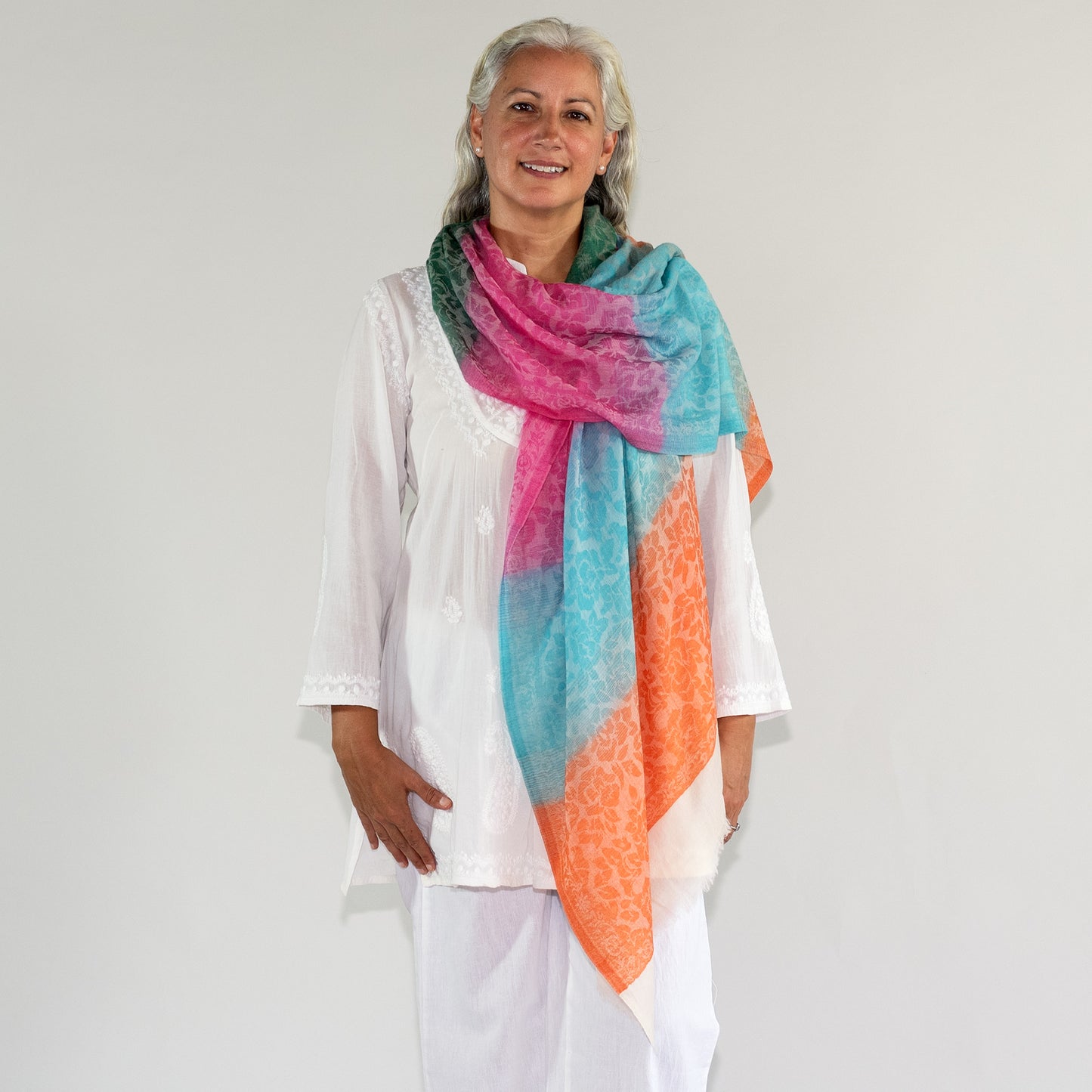 Ranjita Rose Light Wool Shawl