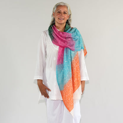 Ranjita Rose Light Wool Shawl