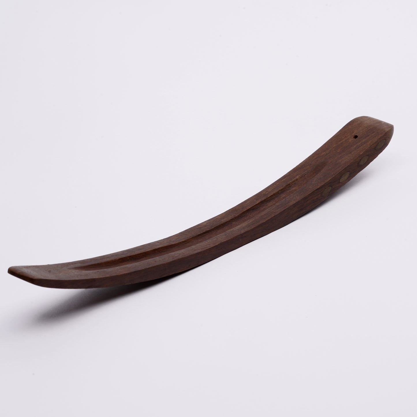 Incense Holder - Wood with Brass Inlay