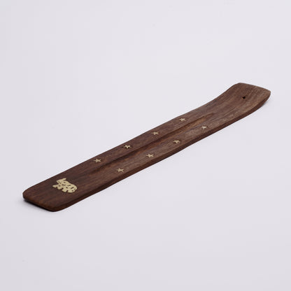 Incense Holder - Wood with Brass Inlay