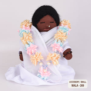 Ribbon Flower Mala for Small Dolls