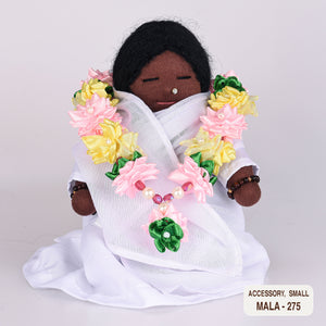 Ribbon Flower Mala for Small Dolls