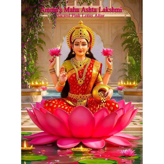 Amma’s Maha Ashta Lakshmi Sacred Pink Lotus Attar (Universal Abundance)