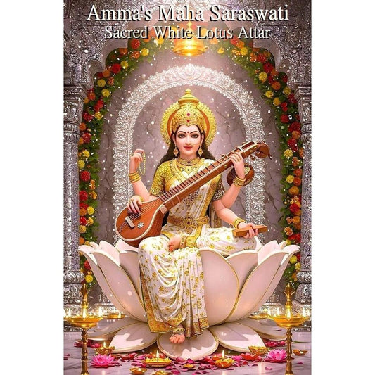 Amma’s Maha Saraswati Sacred White Lotus Attar (Divine Inspiration)