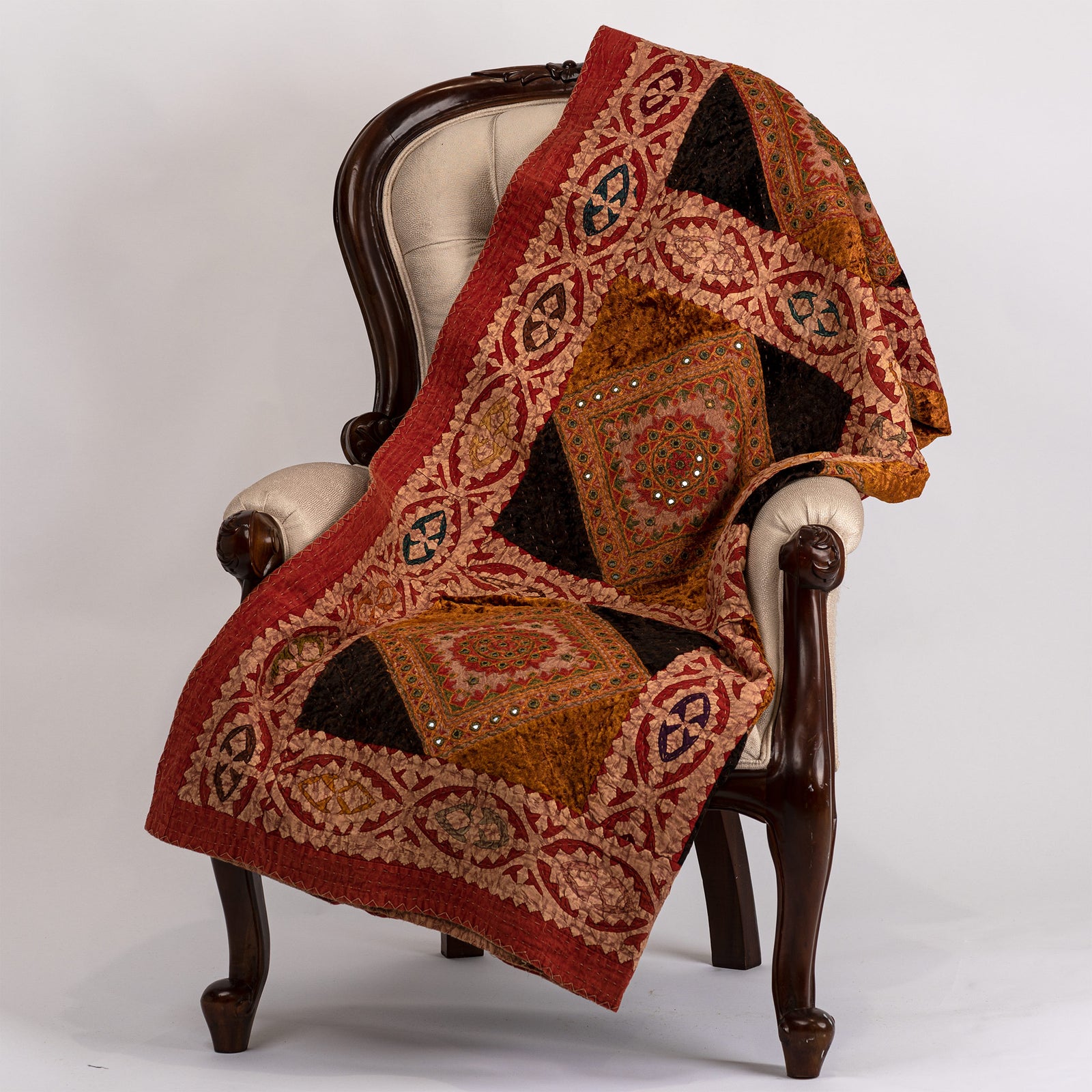 Queen Size Rajasthani Bedspread — Royal Rajasthani Collection