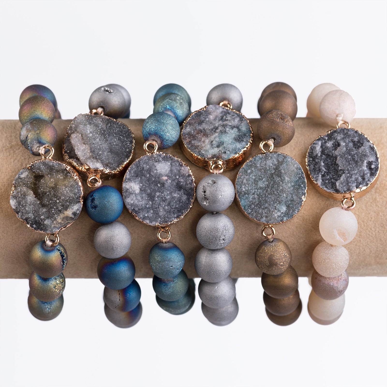 Heavenly Druzy Gemstones Bracelet