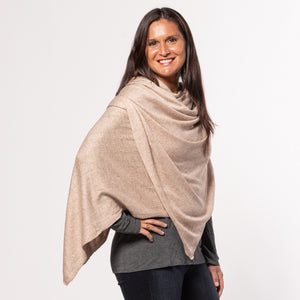 Heather Knit Merino Wool Wrap
