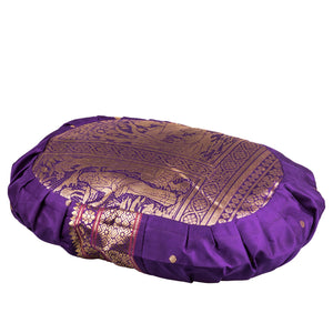 Sacred Sari Buckwheat Meditation Cushion Oval