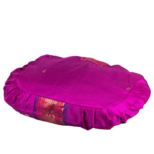 Sacred Sari Buckwheat Meditation Cushion Oval