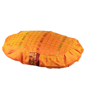 Sacred Sari Buckwheat Meditation Cushion Oval
