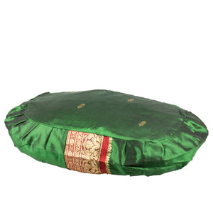 Sacred Sari Buckwheat Meditation Cushion Oval