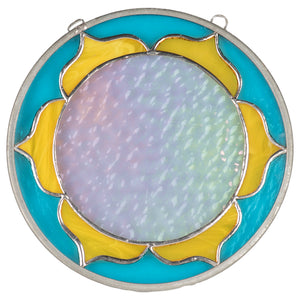 8" ROUND - YELLOW LOTUS IN SKY