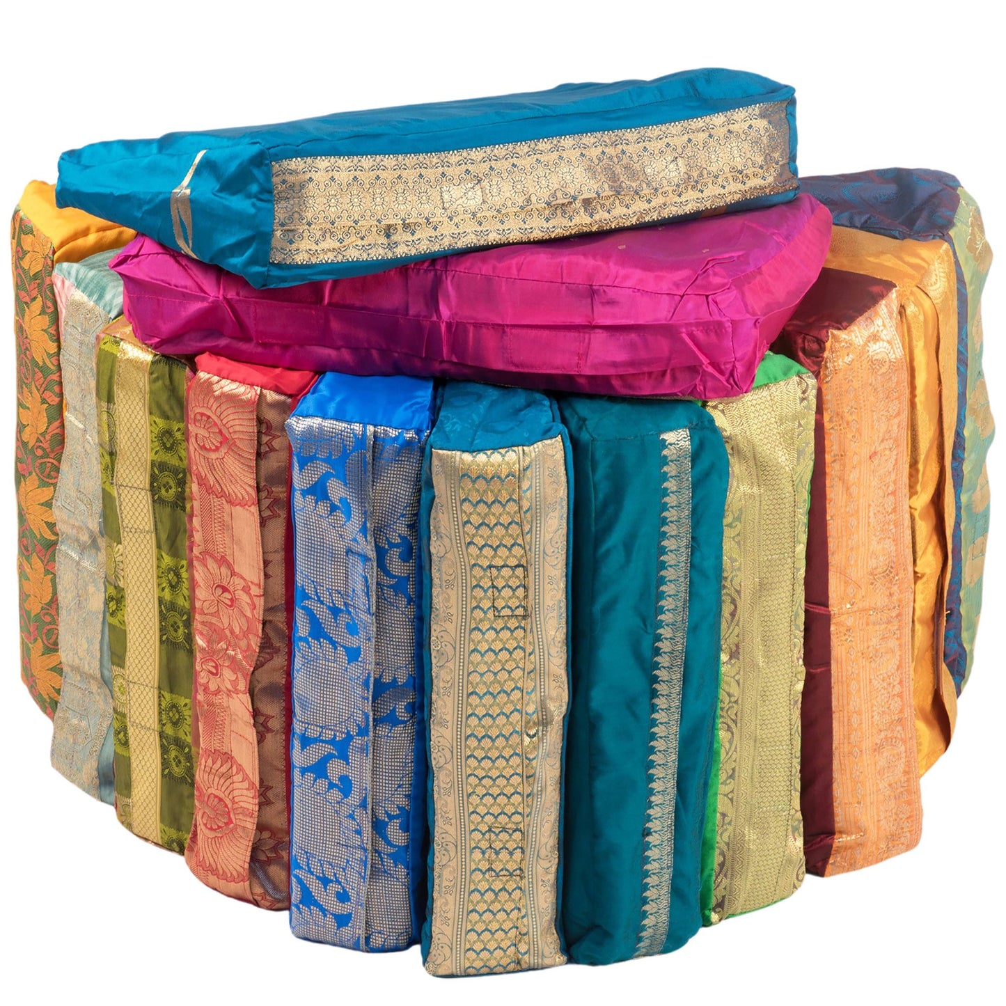 Sacred Sari Foam Wedge Cushion