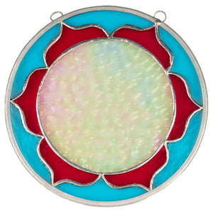 8" ROUND - RED LOTUS IN SKY