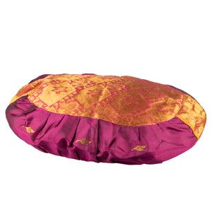 Sacred Sari Buckwheat Meditation Cushion Oval