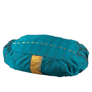 Sacred Sari Buckwheat Meditation Cushion Oval