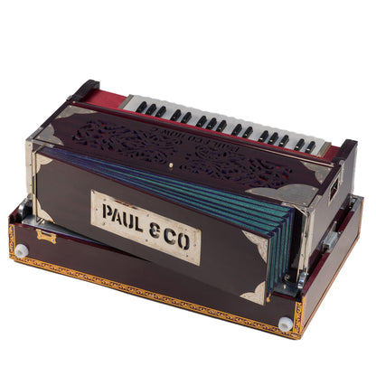 Paul & Co. Harmonium, 3 Reeds, 9 Scale Changer, Teak Wood