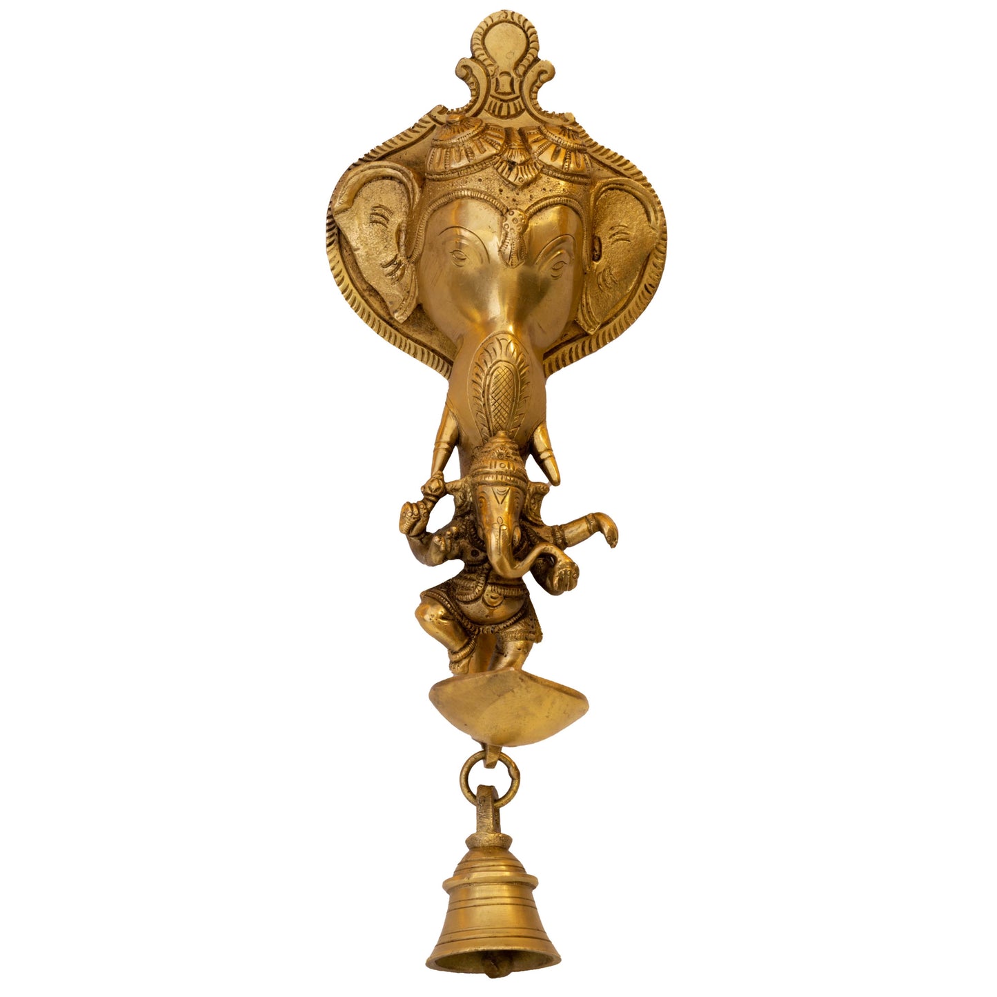 Dancing Ganesha Wall Hanging Lamp With Bell