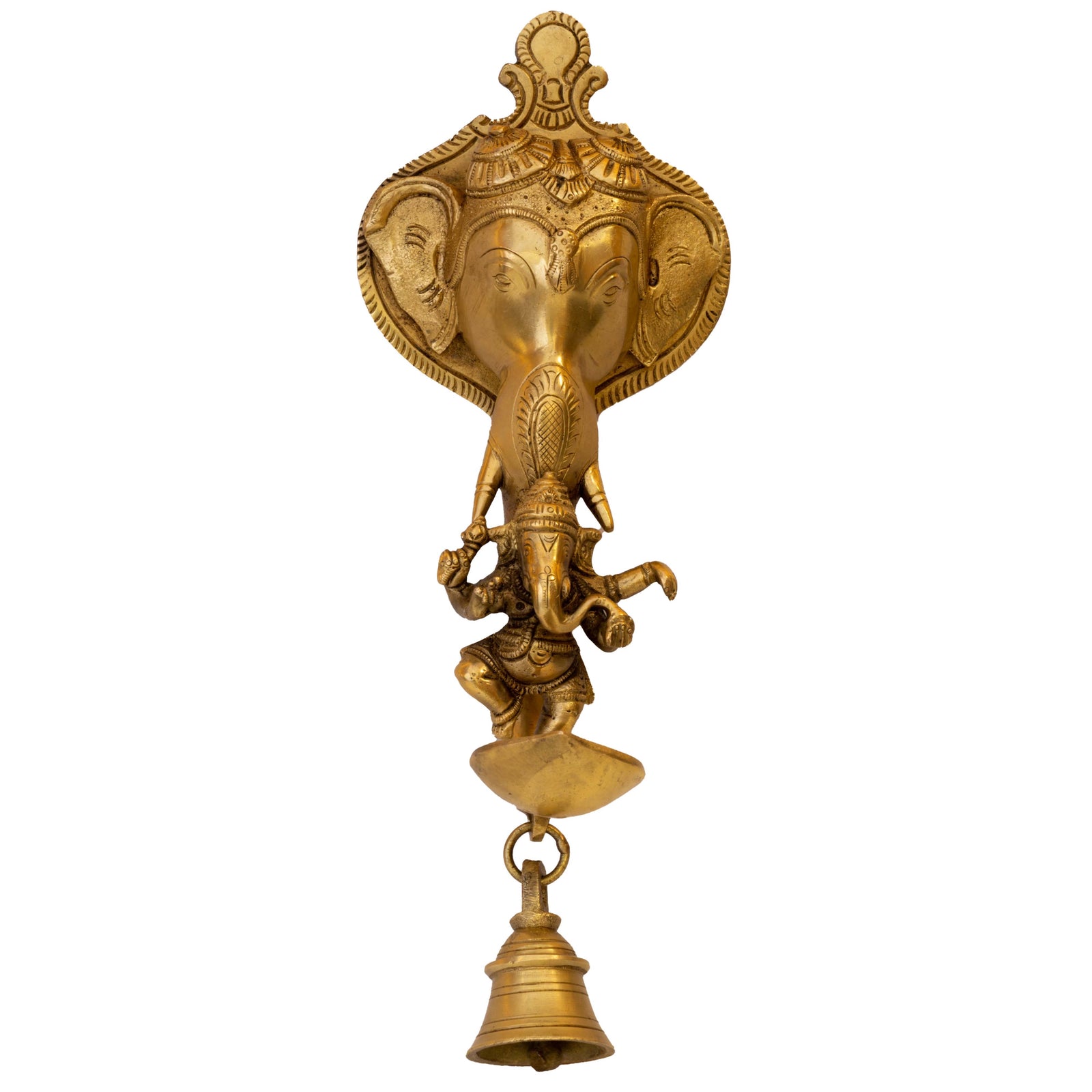 Dancing Ganesha Wall Hanging Lamp With Bell