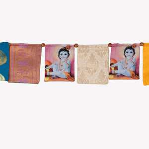 Bala Krishna - Mixed Sari Flags