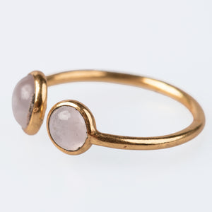 Hatha Two-Gem Open Ring