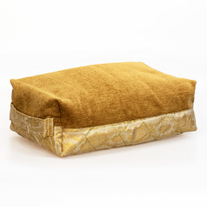Quilted Sari & Buckwheat Meditation Cushion Block